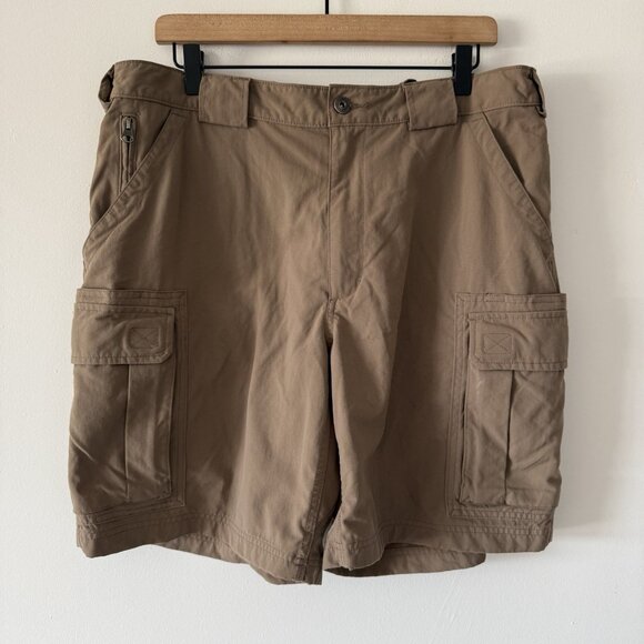 Duluth Trading Cargo Shorts Men’s XL Brown Beige Utility Work Heavy Fabric - Picture 11 of 13